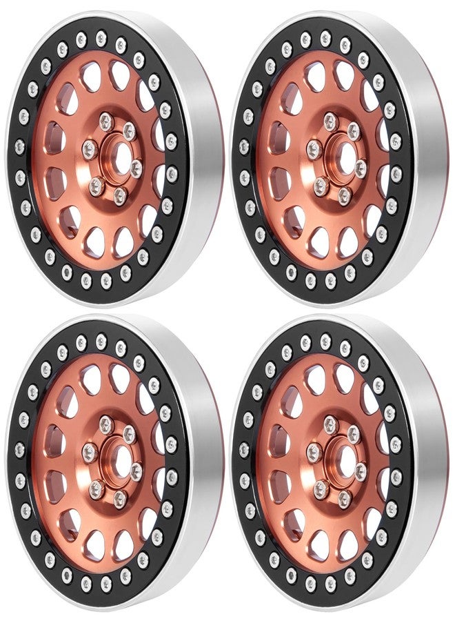 JGGZONE 4PCS 2.2" Aluminum Alloy Beadlock Wheel Rims Beadlock Wheel Hub for 1:10 RC Wraith Axial SCX10 TRX4 TRX6 D90 RR10 1/10 RC Crawler Car - Image 1